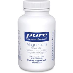 Pure Encapsulations Magnesium (Glycinate) - Supplement to Support Stress Relief, Sleep, Heart Health, Nerves, Muscles, and Metabolism* - with Magnesium Glycinate - 90 Capsules; EXP: 03/2029