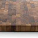 Ironwood Gourmet Acacia Wood End Grain Cutting Board, 14" Charleston Square Chopping & Prep Board