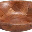 Winco WWB-10 Wooden Woven Salad Bowl, 10-Inch, Brown
