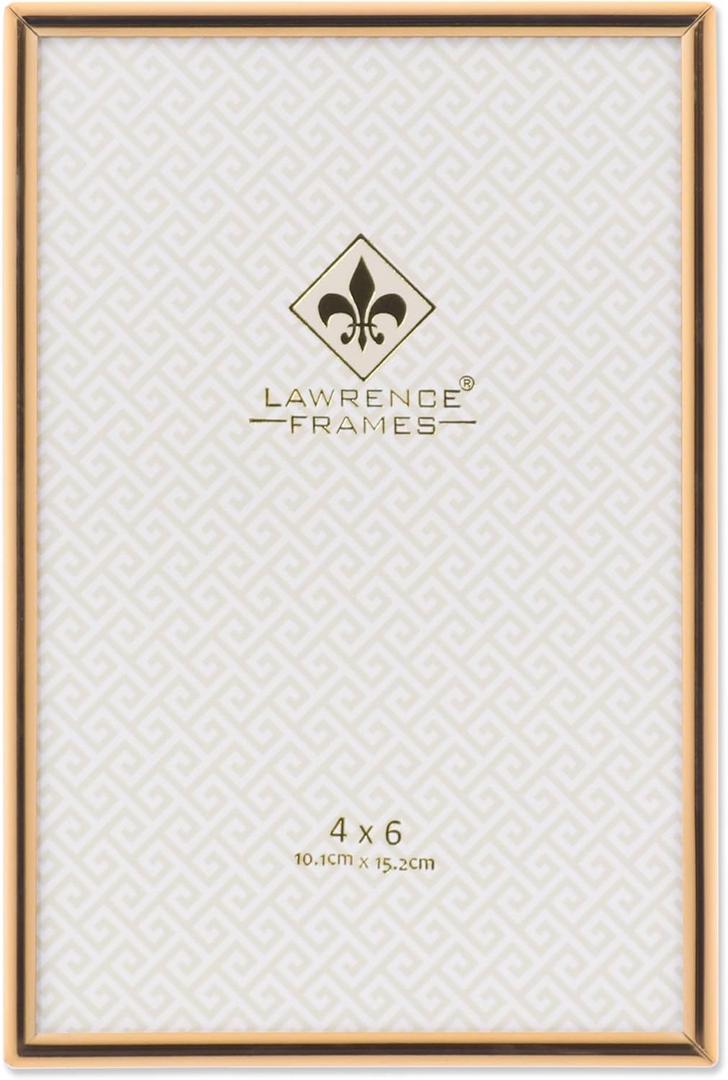 Lawrence Frames 670046 4x6 Simply Gold Metal Picture Frame