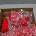 Amyhill 5 Pack Christmas Velvet Reindeer & Tree Decor Christmas Reindeer Decor Tree Figurine for Indoor Home Decoration Tabletop Mantle Cabinet Desktop Office(Red)