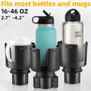 TYKOR Car Cup Holder Expander, Cup Holder Extender Adapter for Car with Adjustable Base, Fits YETI 24/36/46oz, HydroFlask 32/40oz, Large Water Bottles in 2.7"-4.2" (16-46 OZ)