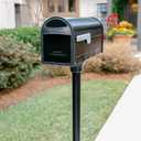 Architectural Mailboxes 8760B-10 Carlisle Postmount Mailbox, Medium, Black