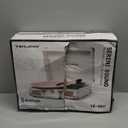 Vinyl Record Player with Built-in Speakers Vintage 3-Speed Portable Suitcase Bluetooth Turntables with USB Recording Belt-Driven LP Player Support AUX/RCA/Headphone Jack, Purple Leather