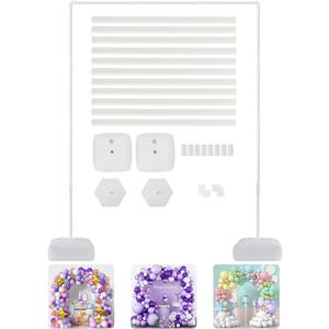  5.2 Feet Balloon Arch Stand with Base, Balloon Arch Kit for Floor, Balloon Tower with Water Bags for Wedding, Birthday and Party Decorations