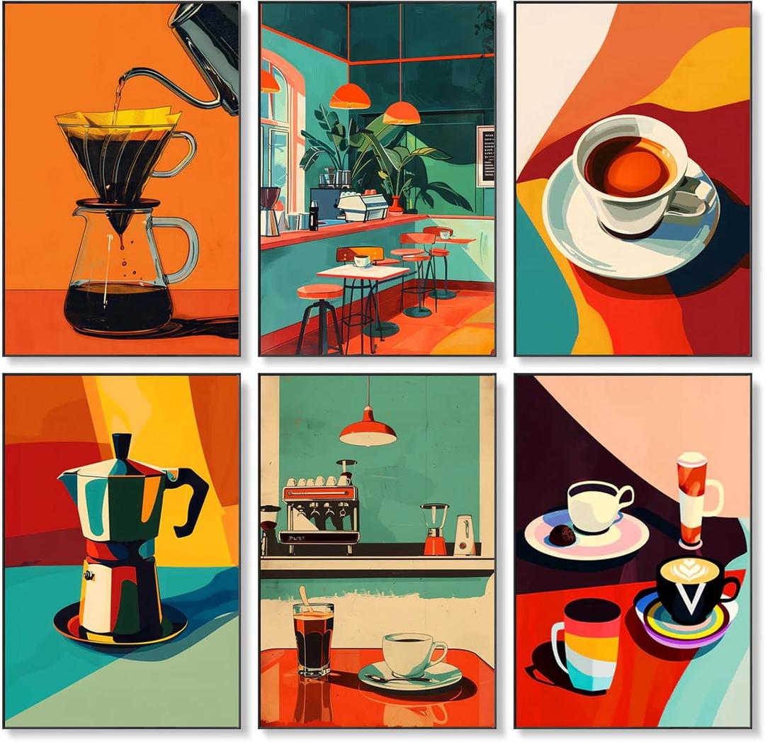 Fountor 6 Pack Paint by Numbers Kit for Adults Beginner, Easy Flowers Adult Paint by Number Kits on Canvas Without Frame, Flower Oil Painting by Numbers for Home Decor Gift 8” W x 12”L