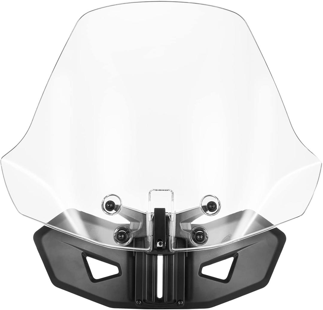 KEMIMOTO Adventure Windshield Compatible with Can-Am Ryker Windshield 600, 900, Sport & Rally Edition Adjustable Clear XXL Window Replace #219401032