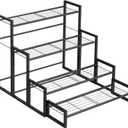 VyGrow Plant Stand, 4 Tier Stackable Tiered Plant Stand, Scalable Heavy Duty Tall Plant Shelf for Indoor Outdoor, Garden, Display Shelves, Flower Pot Holder, Black