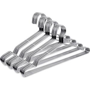 Fayleeko Heavy Duty Stainless Steel Coat Hangers - 40 Pack of 17.7 Inch Ultra Thin, Space Saving Clothes Hangers (Silver)