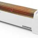 Comfort Zone 1500W Convection Baseboard Heater with Built-In Thermostat, Overheat & Tip-Over Protection, Dent-Proof Ends, Plug-In Portable, Ideal for Home, Bedroom & Office, White