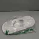 Dwellington Wooden Farmhouse Decorative Tray, 12in Rustic Beaded Tray for Living Room Decor, Kitchen Table Décor, Oval Coffee Table Serving Tray (White)