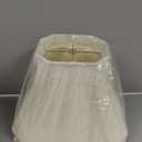 Set of 2 Medium Bell Lamp Shade 6.25" x 8" Top 11" x 16" Bottom 12" High (Spider) Rectangle Cut Square Replacement Vintage Silk Lampshade for Table Floor Living Room Bedroom (Eggshell)