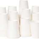 YEEHAW 8 oz Coffee Cups 500 Pack, Disposable paper cups 8 oz, White Hot Drinking Cups 