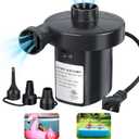 Electric Air Pump for Inflatables Air Mattress Pump Electric Pump with 3 Nozzles Inflator Deflator Air Pump for Air Mattress Beds Pool Floats Swimming Ring AC 130W