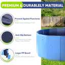 Dog Pool, Foldable Pet Swimming Pool with 6mm High-Strength PP Board, Hard Plastic Collapsible Doggy Pools for Small Dogs Kitty Duck,Non-Slip Doggie Bathtub Quick to Set Up and Drainage Hole(32x8in)