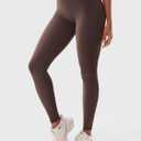 YEOREO Yoga Pants Workout Leggings for Women Hidden Scrunch Butt Lifting Leilanie High Waisted Tummy Control Gym Leggings (Brown, M)