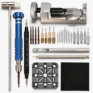 Watch Link Removal Tool Kit, 18 Sizes Watch Hands (6 Pcs Each) & Screwdriver, Watch Band Hole Punch Tool for Strap Adjustment,Titanium Watch Band Sizing and Adjustment