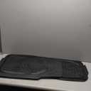 3-Piece All-Weather Heavy Duty, Full Set PVC Floor Mats for Universal Fit in Cars, SUVs, and Trucks, Black, Trim to Customize