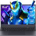 Coolby 15.6inch Laptop, 12GB RAM/256GB SSD, 1920x1080 IPS Display, Intel N95(Beats N5095) Quad Core Laptop Computer, Support Fingerprint, WiFi 5, BT