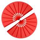 13inch Large Rave Fan Popping Fan Clacking Fans for Line Dancing,Hand Fans for Women Foldable,Boots on The Ground Fan,Portable for Outdoor,Wedding,Party,Decoration(Red,, black 4 Packs) set of 2