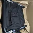 Portable Stadium Seats with Back Support and Armrest, Folding Bleacher Chairs with Back and Thicked Cushion, Wide Padded Sports Chair with Cup Holder, Football, Tennis (1, Black, Standard)