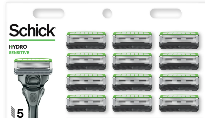 Schick Hydro Sensitive Razors for Men | 5-Blade Mens Razors for Shaving, 1 Mens Razor Handle with 13 Razor Blades Refills