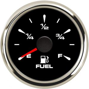 Marine Fuel Gauge Aftermarket Fuel Level Gauge (E-1/2-F) Marine Automotive Replacement Gauge 240-33ohm 0-190ohm 240-30ohm 0-180ohm 10-180ohm Motorcycle Car Truck Vehicle 2"(52mm) Black