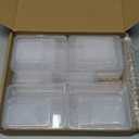 LJY 28-Piece Plastic Storage Containers with Lids (3 Assorted Sizes), Rectangular Organizer Box Set Clear Organizer Bins for Beads & Jewelry Findings, Instant Visibility, Transparent