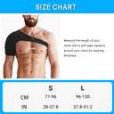 Shoulder Brace for Torn Rotator Cuff: Adjustable Shoulder Support Sling for Women and Men Preventing Dislocation and Strains - Pain Relief for Right/Left Arm (Large)