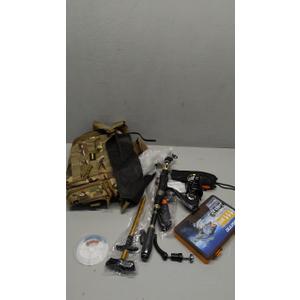 PLUSINNO Fishing Backpack with Fishing Rod and Reel Combos Tackle Boxes, Waterproof Tackle Backpack for Fishing Gear with Rod Holder, Fishing Gifts for Men with Fishing Tool Kit...