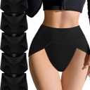 MISSWHO Womens High Waisted Cotton Underwear Soft Briefs Full Coverage Comfy Ladies tagless Panties, Large
