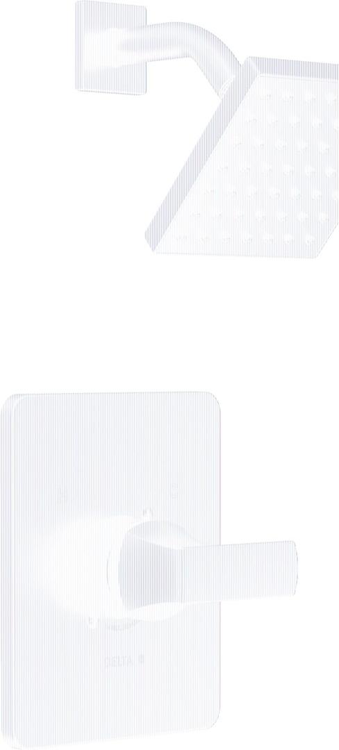 Delta Velum 14 Series Shower Faucet Set, Matte Black Shower Head and Handle Set, Valve Trim Kit, Matte Black T14237-BL (Valve Not Included)