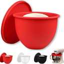 Mixaid Silicone Liners Compatible with Kitchenaid Tilt-Head 5Qt Mixers Silicone Liner Bowls with Lids Mixer Attachments Accessories,KitchenBaking/Dough Storage Container/Replacement Mixers Bowls(3Pcs)