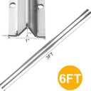 72" in 2 Sections of 36" Sliding Glass Door Track with Pre-Drilled Holes and Screws, Heavy Duty V Bottom Track for Sliding Screen Doors