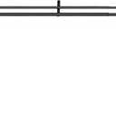 Double Bay Window Curtain Rods 36 to 72 Inches(Center Rod), Black