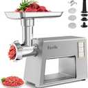 Facelle Electric Meat Grinder for Home Use, Mincer Machine with Stainless Steel Blades & 3 Grinding Plates,Sausage Stuffer & Kubbe Kit, Food Grinder for Burgers, Kibbeh, Beef Sticks, Chicken Patties