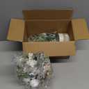 JJIALEIXI 2PCS Small Christmas Tree,11" Artificial Little Potted Mini Tabletop Tree Christmas Decorations, for Wedding Holiday Indoor Xmas Party Winter Decor (White/Green/Silver).