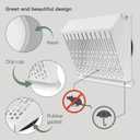Vent Systems 6" Inch Exhaust Vent Cover with Rubber Gasket - White Galvanized Steel - Robust and Weatherproof Outdoor Air Exhaust Box - Duct or Surface Mounting - Rain and Snow Protection
