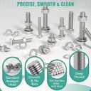 246PCS Heavy Duty Hex Bolts and Nuts Kit, 1/4-20, 5/16-18,3/8-16 Nuts and Bolts Assortment Kit,304 Stainless Steel Bolts and Nuts Kit,Lock and Flat Washers with Storage Box