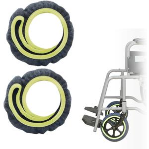 EHUCONELDEX Wheelchair Tyre Covers for Wheelchair Tires,Wheelchair Accessories Wheel Covers to Protect Floors Carpets (Blue, 6 Inches)