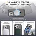 Magnetic & Stand for iPhone 16 Pro Max Case with 9H Screen & Lens Protector[Fit for Magsafe][Metal Kickstand][Colorful Frame] Translucent Matte Back Skin-Touch Phone Case for iPhone 16 Pro Max