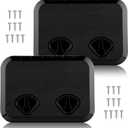2 Pcs Marine Deck Access Hatch Rectangle Boat Deck Hatch & Lid with 20 Screws Non Slip Surface for Marine Yacht RV Truck Vent Accessories (17.3''12.4'', Black)