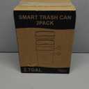 Vanpopubs 2 Pack 2.7 Gal Bathroom Trash Can with Lid, Automatic Trash Can Small Smart Garbage Can Touchless, Slim Motion Sensor Waterproof Plastic Trash Bins for Bedroom Office Kitchen Toilet (White)