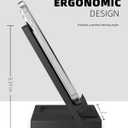 2 x Cell Phone Stand, Portable Phone Holder, Clear Phone Stand for Desk (Black (with Tray))