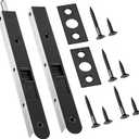 2 Pack 7 Inch Flush Bolt for Double Door, Heavy Duty Chrome Plating Flush Latch Bolts, French Lock for Opening and Composite Wood Double Dummy Door (Oil Rubbed Bronze)