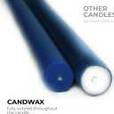 CANDWAX 12 inch Taper Candles - Set of 4 Dripless and Smokeless Unscented Slow Burning Candle Sticks - Dark Blue Candles