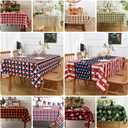 Gingham Easter Tablecloth Fabric - Colorful Oblong 58x120 Water Resistant Farmhouse Plaid Table Cloth for Indoor/Outdoor Use - Easter Gifts Perfect for Birthday, Picnics, Gardens