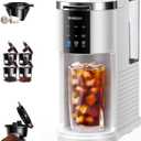 SHARDOR 3 in 1 Coffee Maker, K Cup Coffee Maker Compatible with Ground Coffee & Teas, Single Serve Coffee Machine, 614oz Brew Sizes, 40oz Detachable Water Reservoir, Descale Settings, White