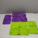 Reusable Mop Pads Compatible with Swiffer Wet Jet Mop, Wet Jet Pads Refills Microfiber Mop Pads Wet & Dry Use Mop Replacement Pad for Swiffer Wetjet Cleaning Supplies-6 Pack (Purple & Green)