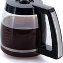 Replacement 12-Cup Glass Carafe, Compatible with Cuisinart Coffee Maker, Replaces DCC-1200PRC (Decorative Stainless-steel Handle)